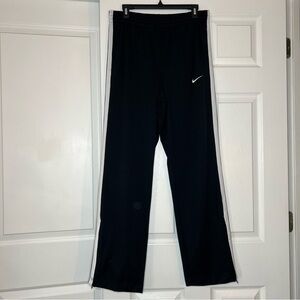 Y2K Nike Basketball Warm Up Pants Men's Small 30x32 Black Mesh Pants Zip Ankles
